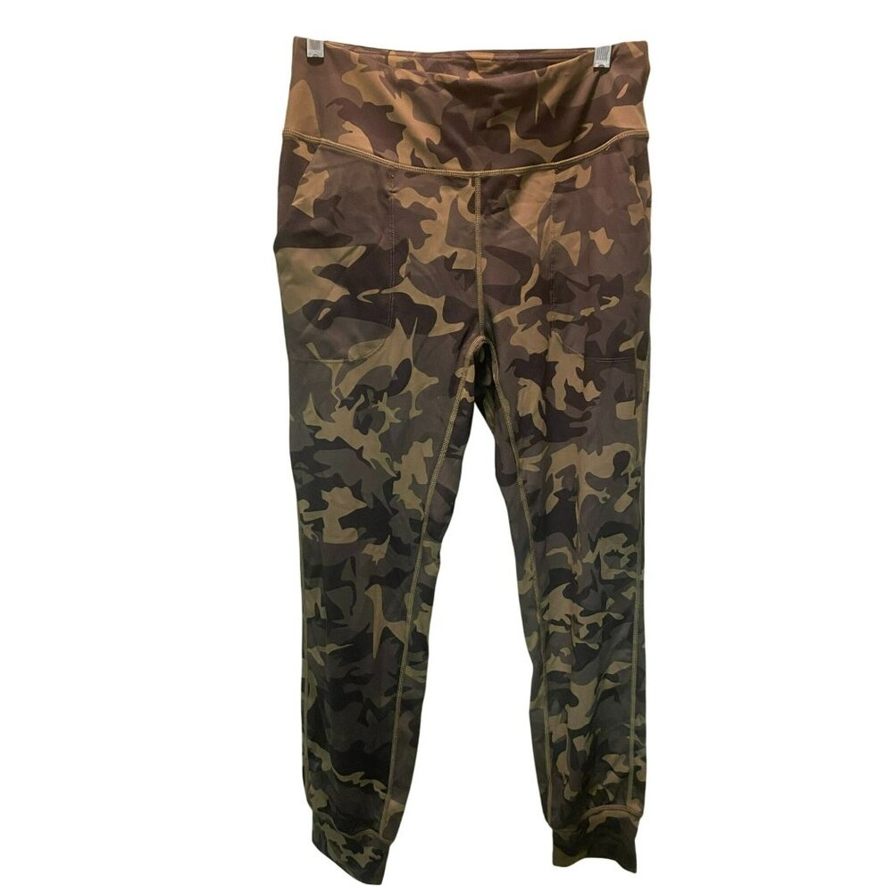 Camo Print Womens Active Leggings M with Pockets